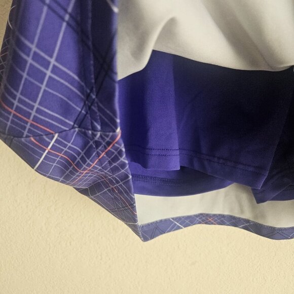 Pebble Preppy Purple Athletic Argyle golf Tennis skirt skorts Pickle Ball  XL - Picture 2 of 5